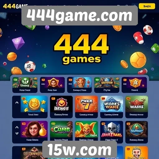 Análise da interface do usuário do site 444game